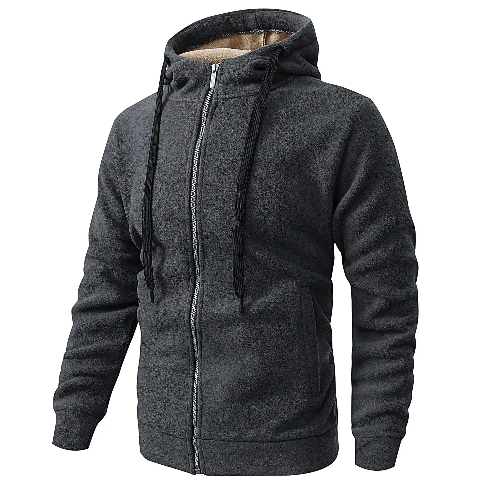 

LIBIELIY Winter Fleece Hoodies Men Hooded Warm Casual Coats Thick Streetwear Sweatshirts Male Fashion Sports Zippers Cardigan Ja