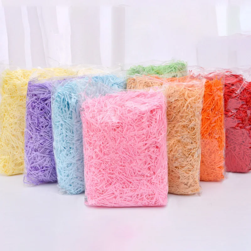 Lafite Paper DIY Raffia Shredded Confetti Wedding Birthday Christmas Gift Box Filling Material Tissue Gift Packaging Decoration