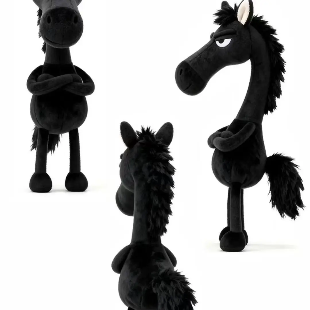 2026 Year of the Horse Plush Pendant Keychain 14CM Mascot Pony Doll Doll Unique Design Children's Gift Home Decoration
