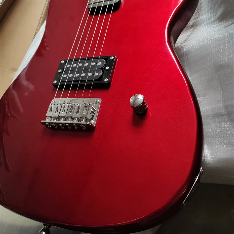 Classic Solid Wood 6-string Electric Guitar, Sample Stock, Metallic Red Color, Free Shipping