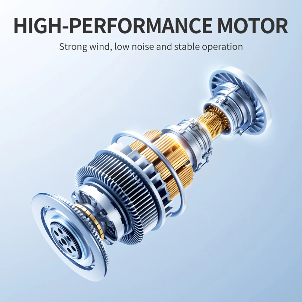 مروحة محمولة USB محمولة من Smiling Shark FS-131A 2 في 1 مروحة محمولة مع 4 سرعات، محمولة صغيرة قابلة للطي وخطاف Fa