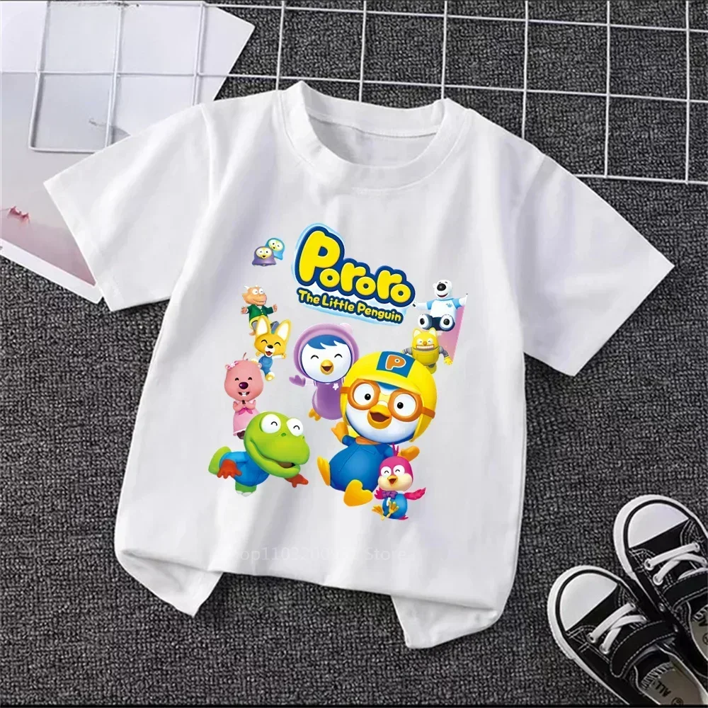 Make Your Summer Fun with Pororo Korean! Our Soft, Casual Tees with Adorable Prints Are Perfect for Boys & Girls Ages 3-14