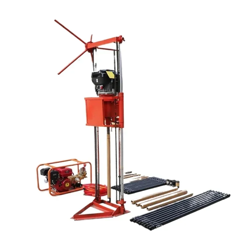Portable Sampling Rig, Double Backpack Explorer 30m Core Core Punching, Vertical Drilling Machine