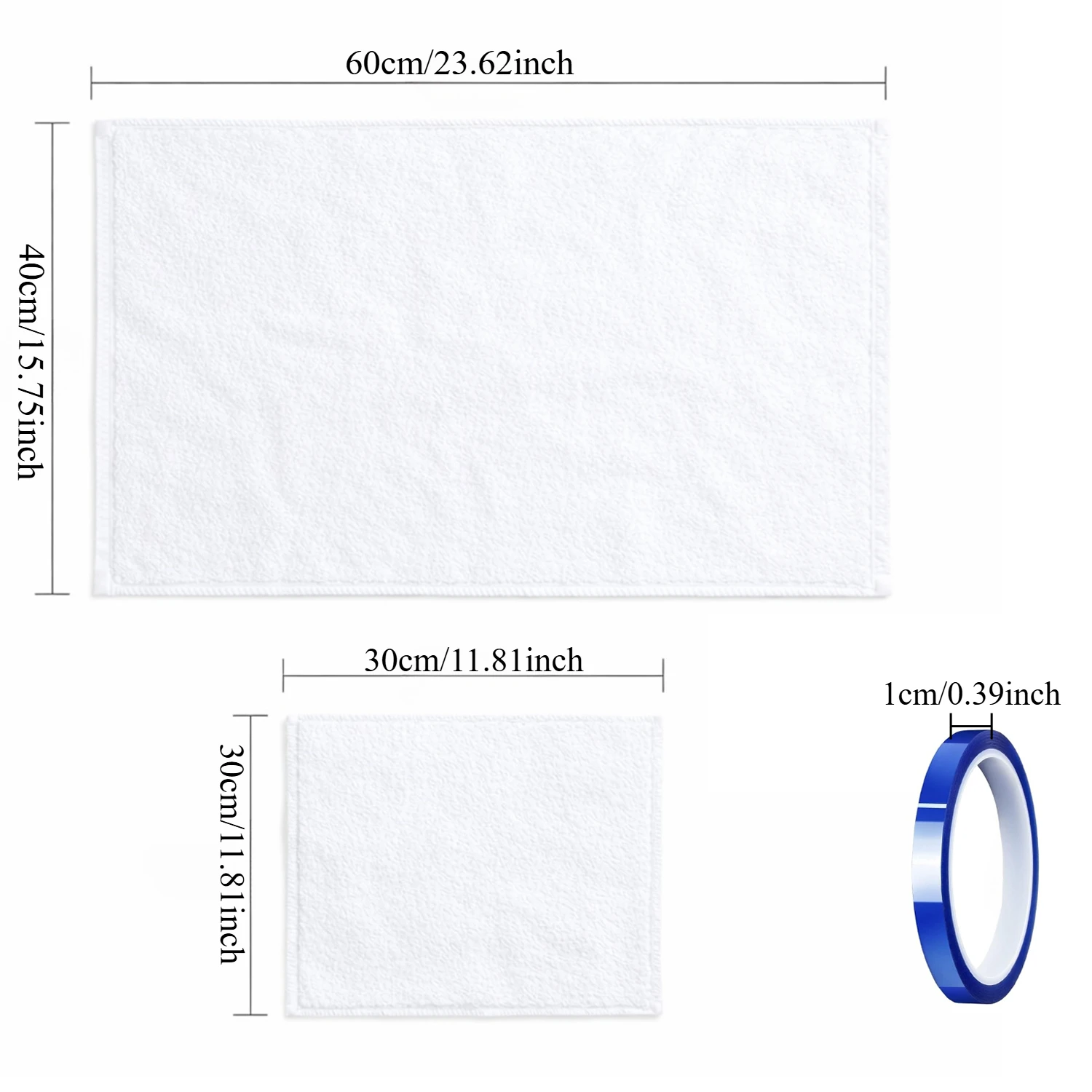 10PCS White Towel Set 40×60cm  - Home Textiles Towel Set ulasan dan harga
