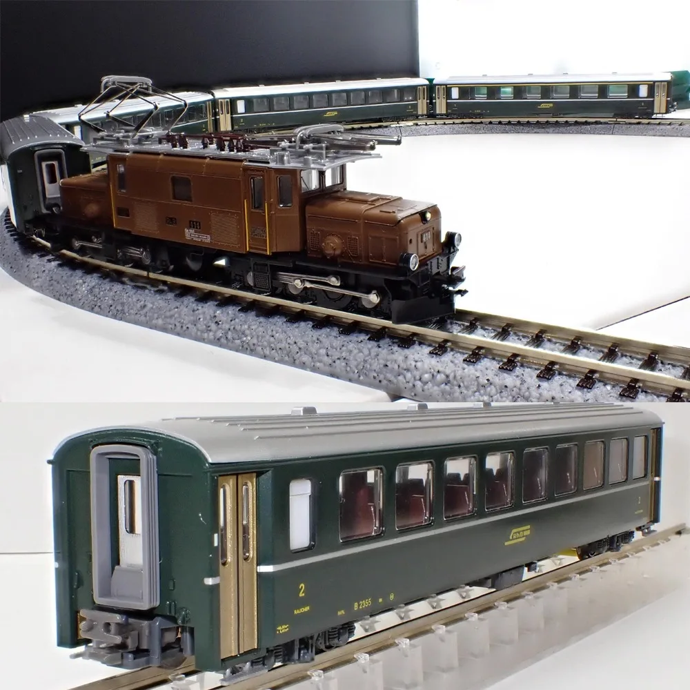 KATO N Scale 1/160 Model Train Ge6/6-I Crocodile Locomotive Alpine Green Livery 3103-1 10-1987 Train Set Boys' Toy Gift