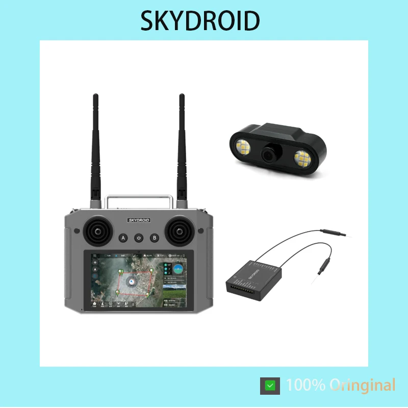 YUNZHUO H12 All‑In‑One Android Remote Controller, 3‑in‑1 Data‑Image‑Control Transmission for Robot, UGV, USV
