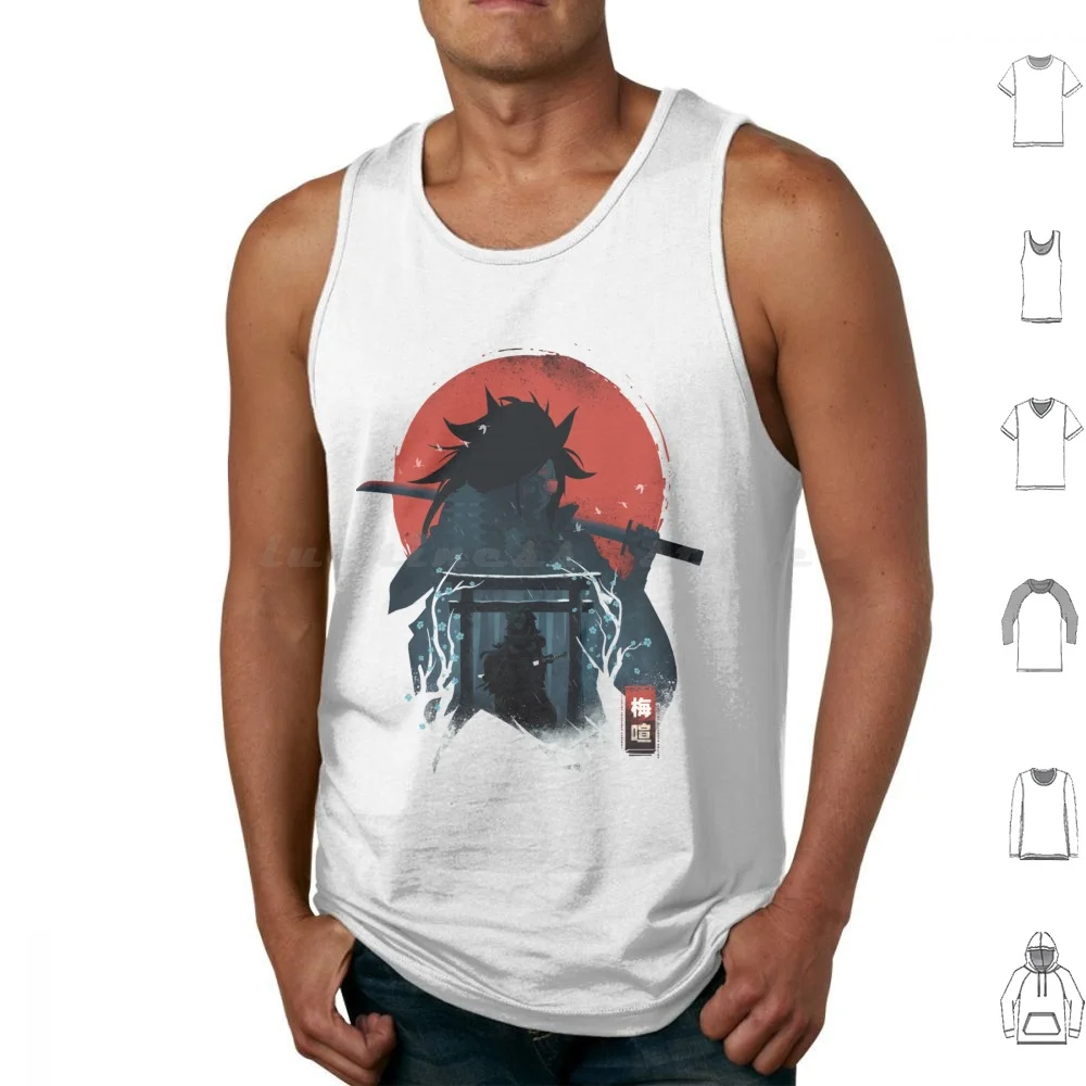 Baiken Tank Tops Print Cotton Guilty Gear Guilty Gear Anime Strive Game Baiken Fighting Game Fgc Fighting Games Ggst May