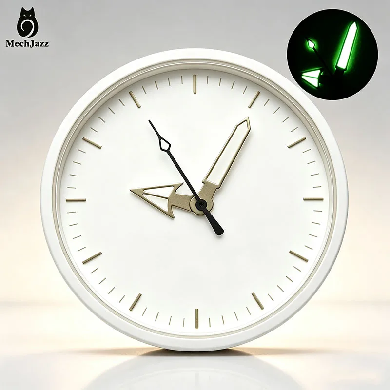 MechJazz Green Luminous Watch Hands Set, Watch Needles Compatible with NH34/NH35/NH36/NH37 Movements, Watch Modification Parts