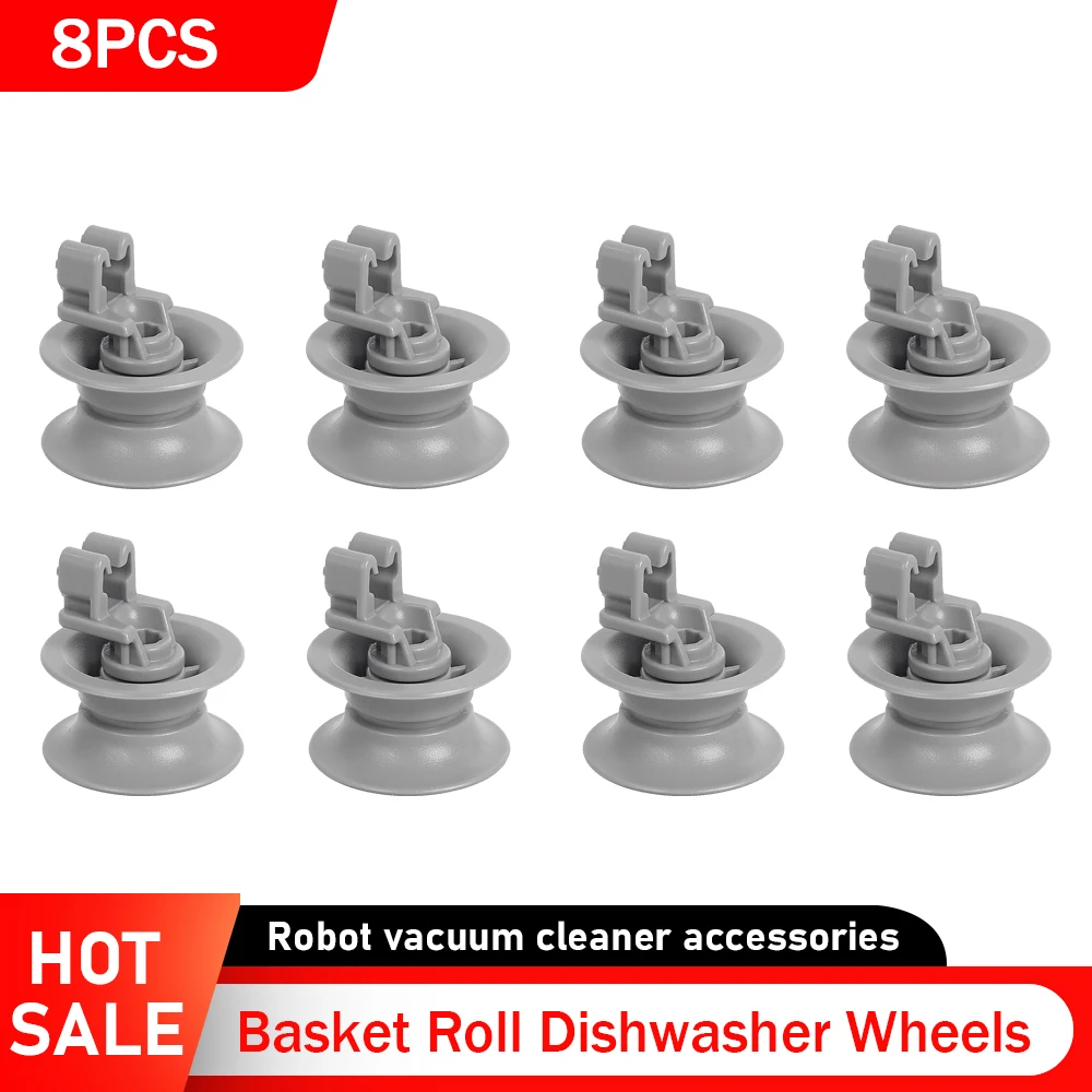 

8pcs Basket Roll Dishwasher Wheels for Bosch for Siemens for Constructa 611666 for Dishwasher Top Basket Universal Wheels Parts
