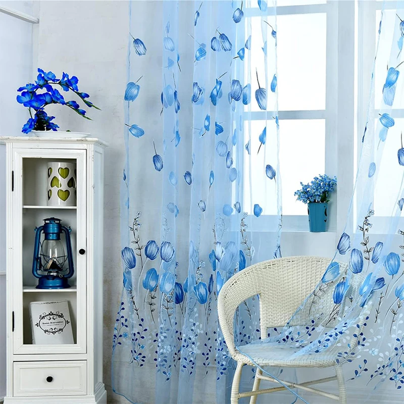 Tulip Sheer Curtains, 1PC, 39