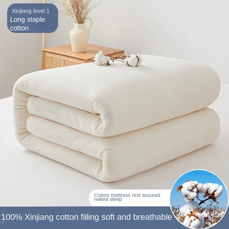 Xinjiang Cotton Single Double Quilt Home Textile Quilt Spring and Autumn Core Cotton Tire Cushion Quilt Blanket Edredones