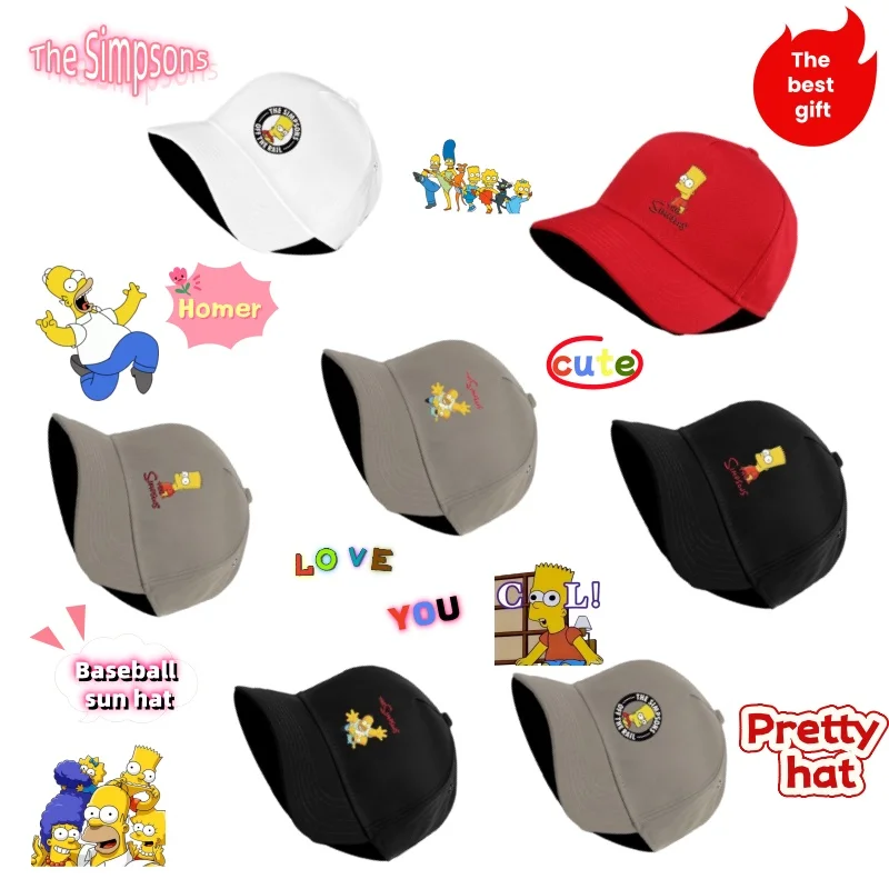 New The Simpsons Hommer Marge Bert Sports Peaked Cap Creative Design Personalized Fashion Trend Sunshade Baseball Cap Adult Gift