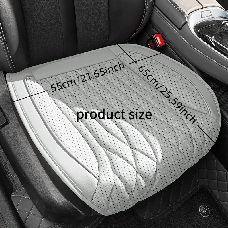 1 Stück Nappa-Leder Autositzkissen, Universell Einsetzbar, Geeignet für Alle Jahreszeiten, in Verschiedenen Farben, Passend für Limousinen SUV LKW – Detail 2