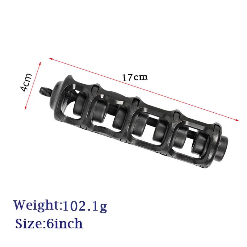 Estabilizador de arco compuesto de tiro con arco de 6 pulgadas, amortiguador de nailon, silenciador, barra de equilibrio, arco, flecha, caza, tiro,