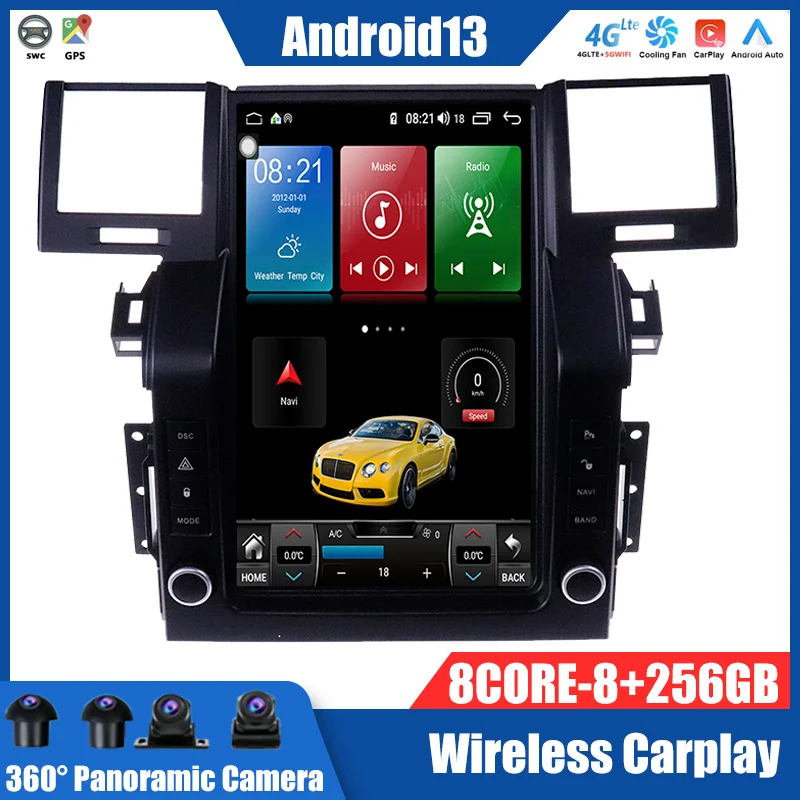 

Car Radio For Range Rover Sport L320 2005 2006 2007 2008 2009 Android 13.0 Car Radio Vertical Screen 12.1Inch Multimedia Player