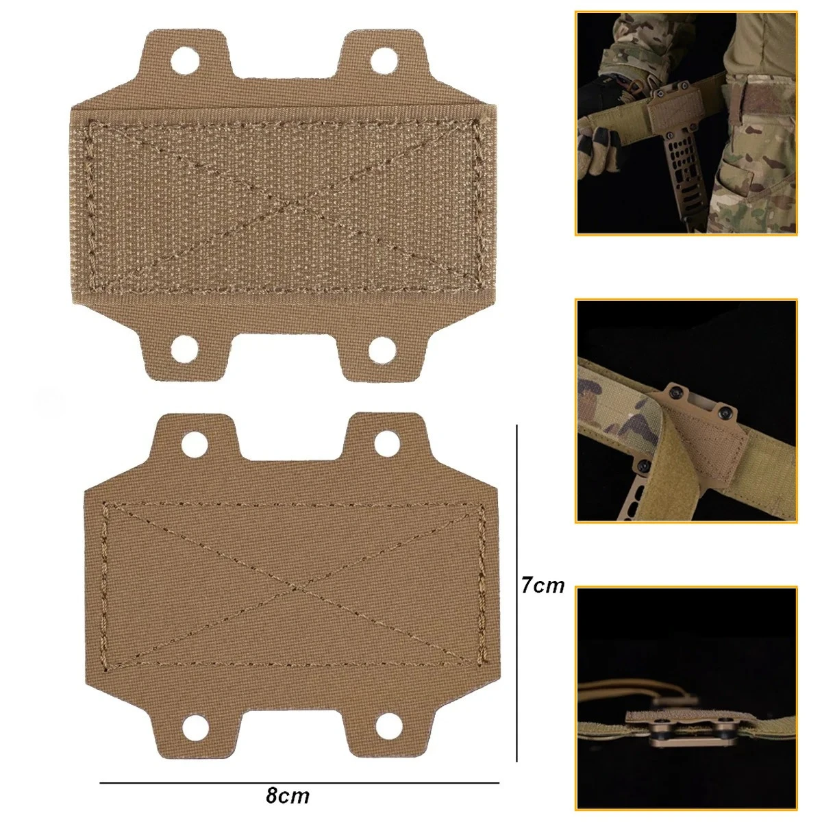 Tactical MHA Adapter Bridge Hook And Loop Modular Holster Adapter Mounting For Panel Two-piece Battle Belt System Gear