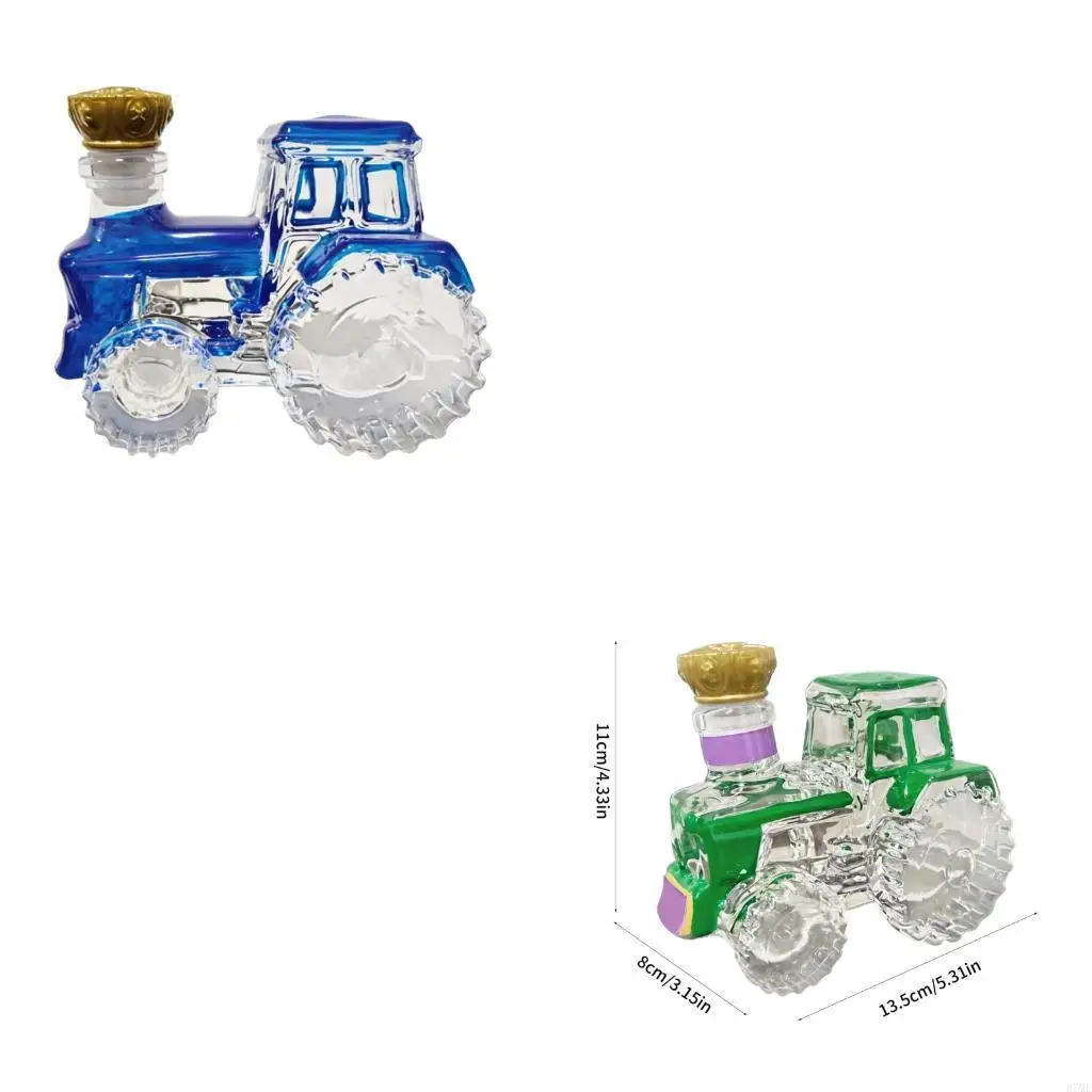37ME Retro Tractors Glass Liquor Bottle For Whiskeys Wine Storage And Display