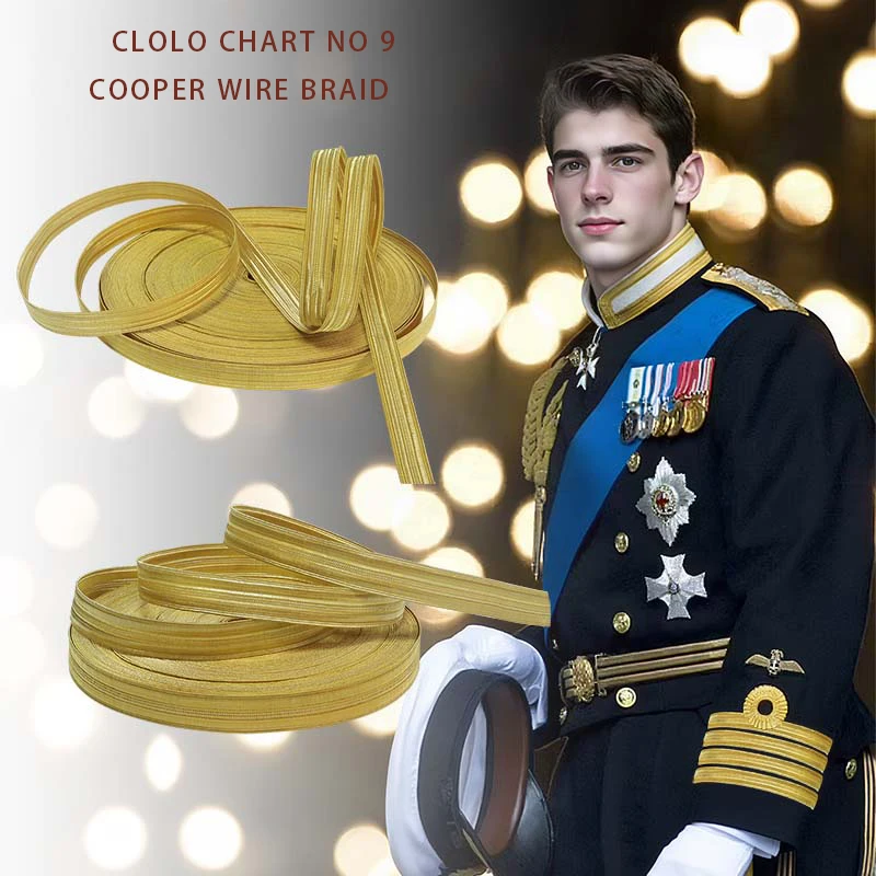 Elite Gold Metallic Braid #9 - Professional Attire, Air/Sea Crew Uniforms, Security Wear & Premium Decor
