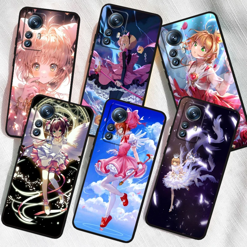 Card-Captor-Sakura Comic Art For Xiaomi Mi 14 13T 13 12T 12 11T 11i 11 10T 10 Pro Lite Ultra 5G Black TPU Phone Case