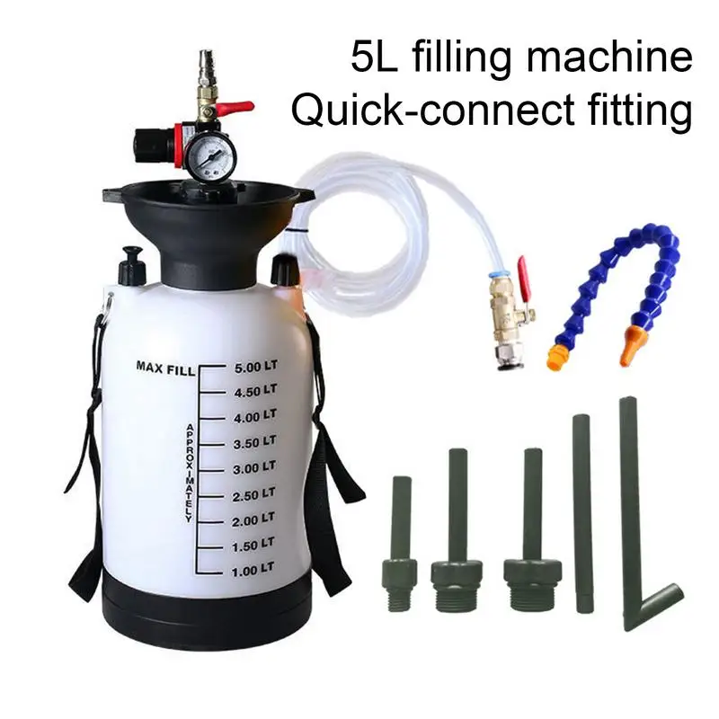 Fluid Pump Automotive 5L Fluid Evacuator Fluid Pump Kit Oil Pump Extractor With Adapters Gearbox Oil Transfer System For