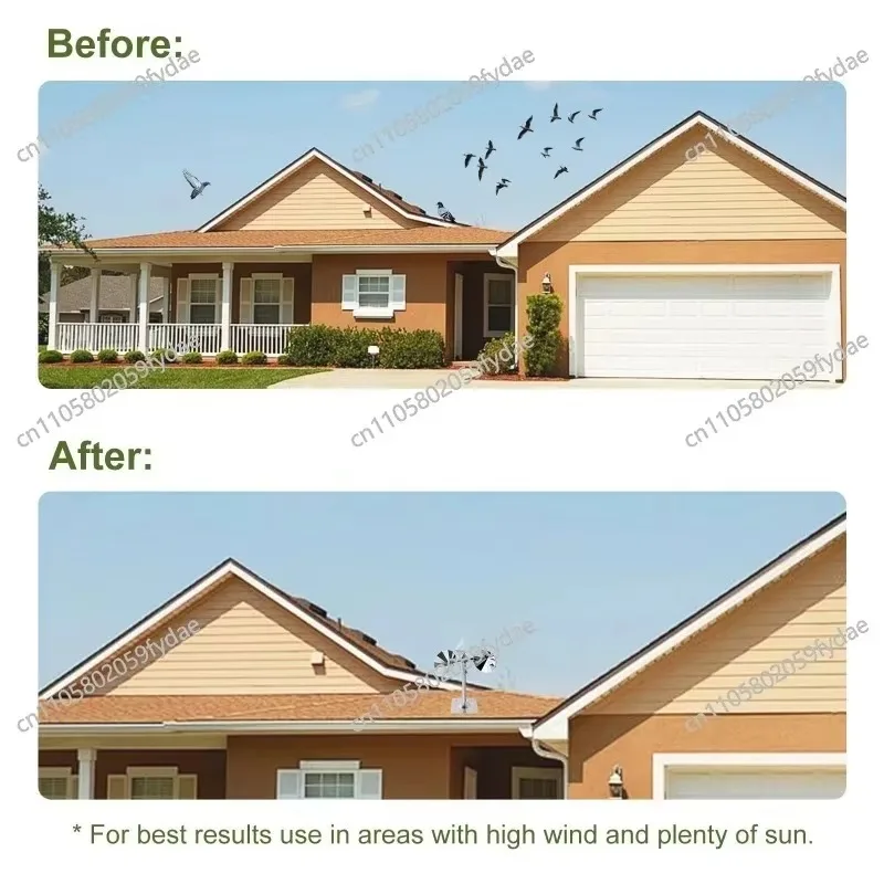 Bird Repellent Reflective Rotating Device To Scare Away Pigeons, Woodpeckers and Other Birds