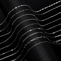 2 Meters/Lot Never Fade Stainless Steel Multi Styles Necklace Chains for DIY Jewelry Making Findings Accessories Handmade