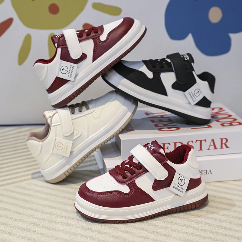 Sneakers per bambini modelli quattro stagioni scarpe da tavola Beige per ragazzi e ragazze scarpe Casual per bambini con fondo morbido antiscivolo