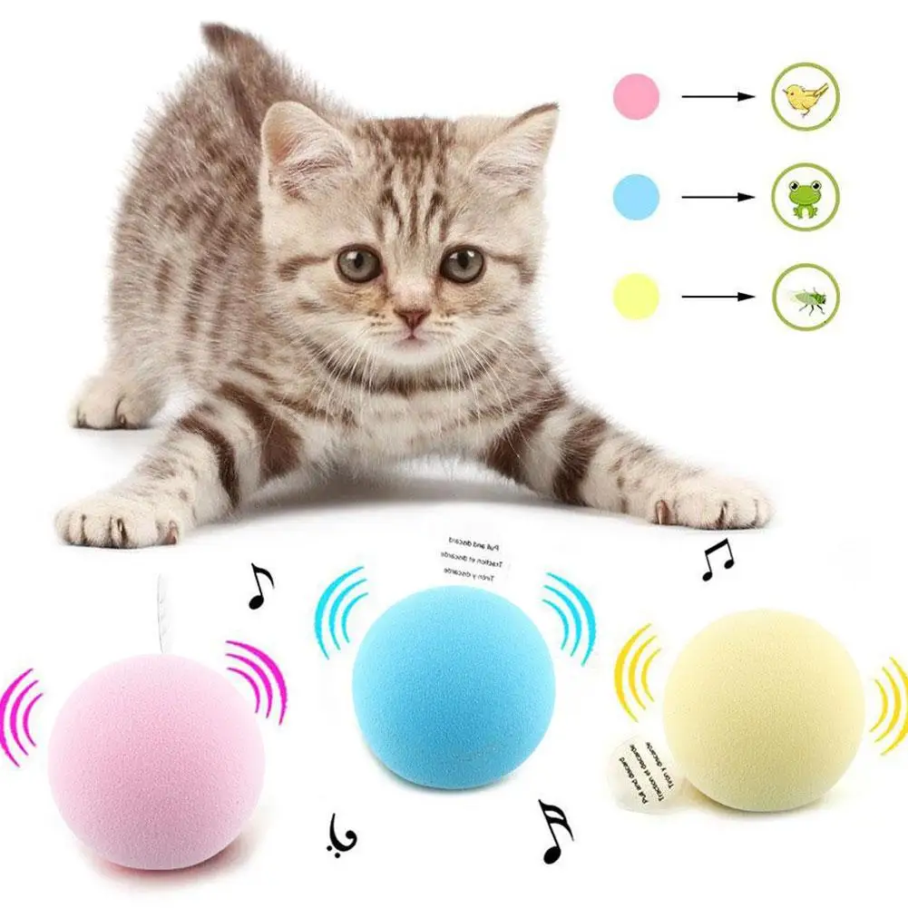 Bola interactiva para gatos, juguetes inteligentes para gatos, juego electrónico interactivo rodante para interiores, juguete automático, accesorios para gatos Y7C1
