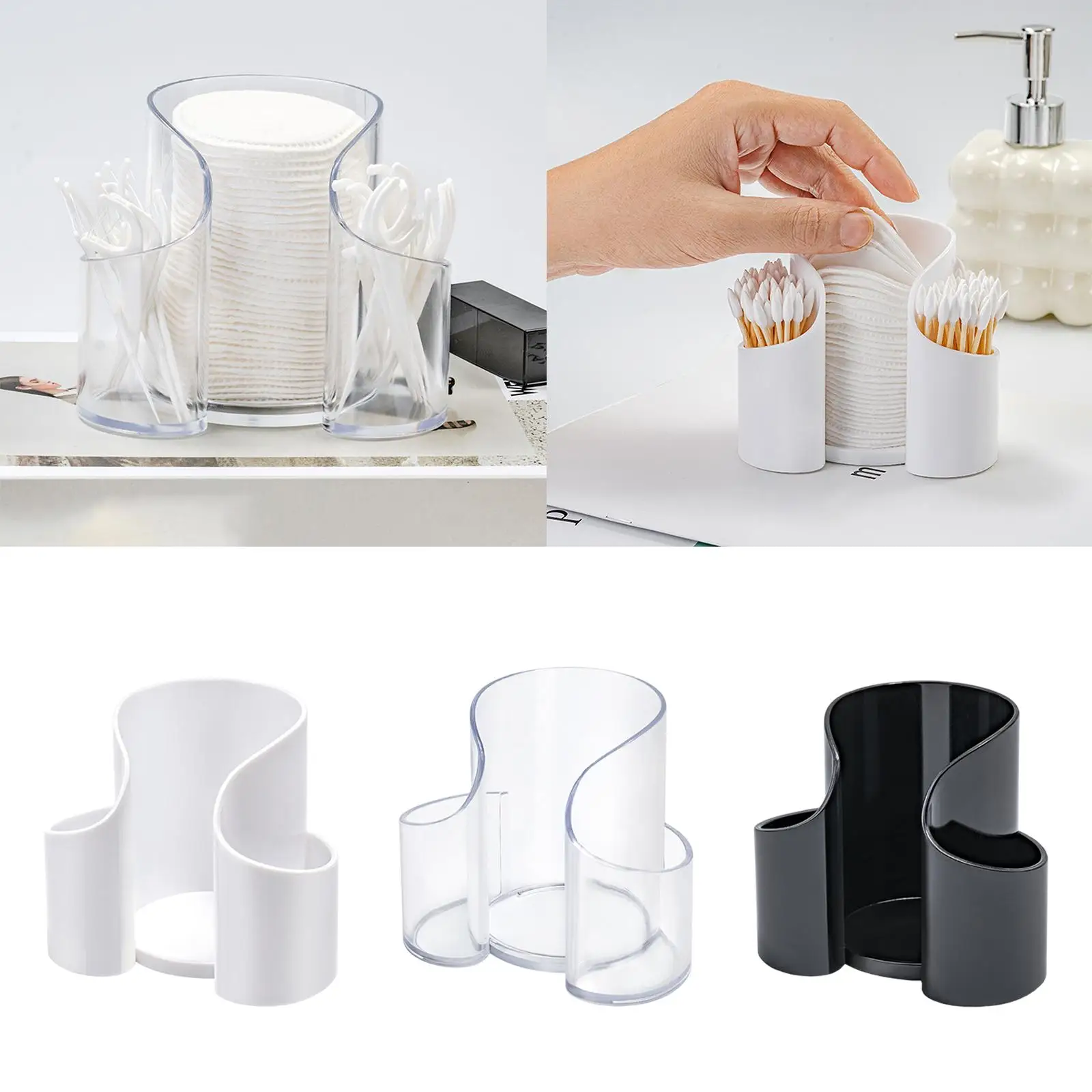 Cotton Pad Storage Box Makeup Organizer Toothpicks and Floss Storage