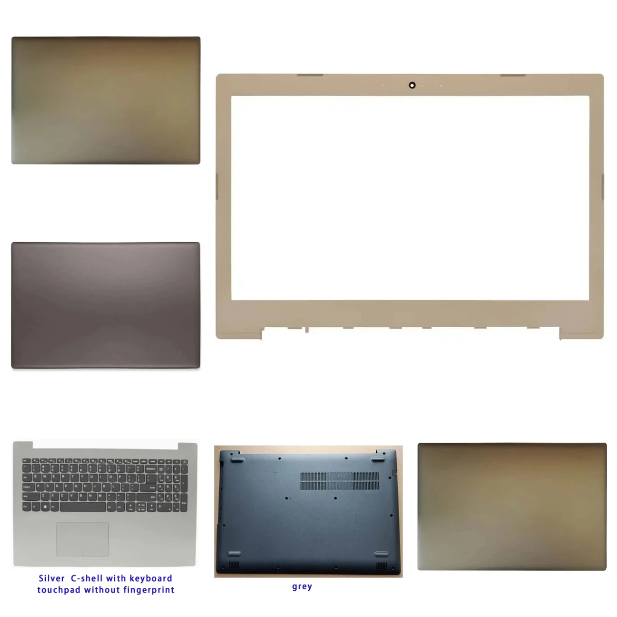 Für 520-15ISK IdeaPad 520-15IKB Laptop, LCD-Rückabdeckung, Bildschirmrahmen, Handballenauflage, Tastatur-Unterschale ABCD-Abdeckung