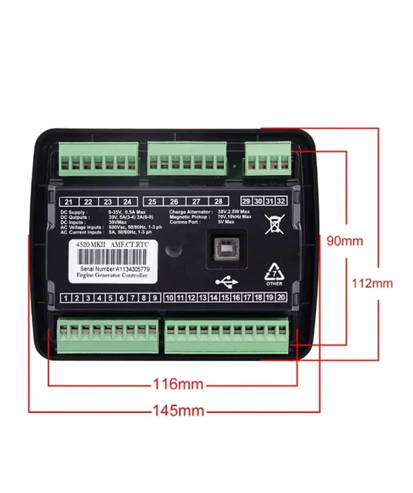 Deep Sea DSE4520 Copy Replica Generator Controller Panel DSE 4520 Auto MainsFailure Control Modules