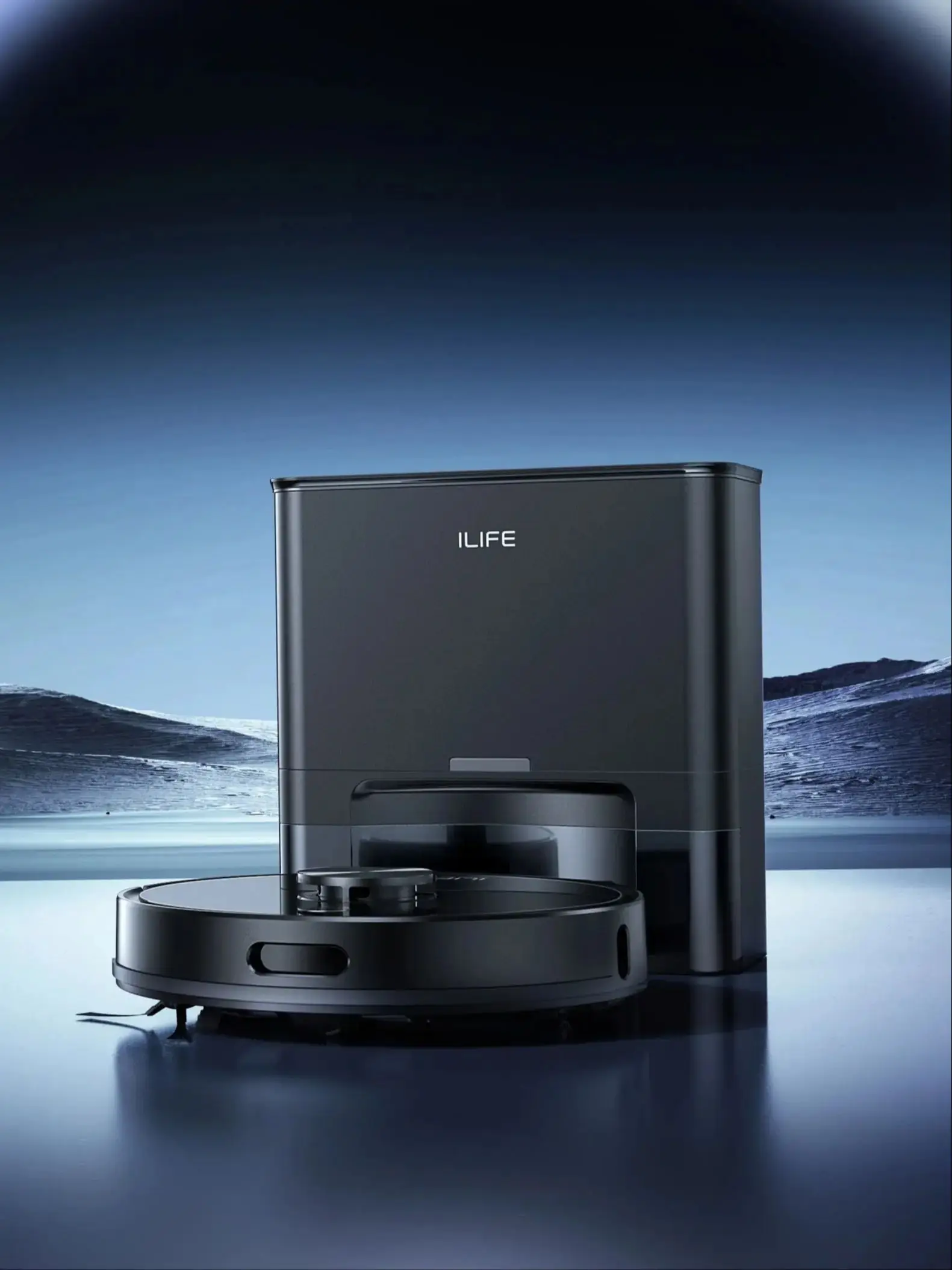 ILIFE T20s Ultra Robot Odkurzacz z Samoczynną Stacją Opróżniającą, Ssawka o Sile Ssania 10000Pa, Bateria 4600mAh, Maksymalna Czasowa Praca 300 Minut — 2