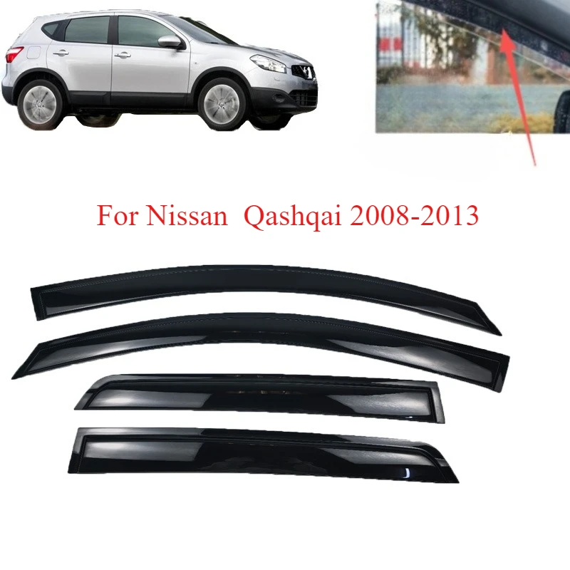 For Nissan Qashqai 2008-2013 Window Visor Wind Sun Rain Guard Deflector Shade Shelter