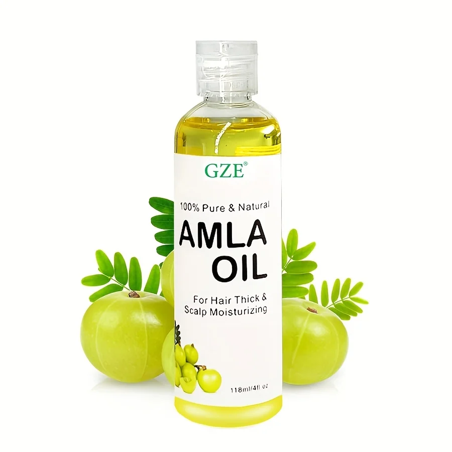 GZE Amla-Aceite para el cabello para hombres y mujeres, aceite para el cabello para un brillo saludable e hidratante del cuero cabelludo, aceite para El cabello indio, aceite Bio para el cabello