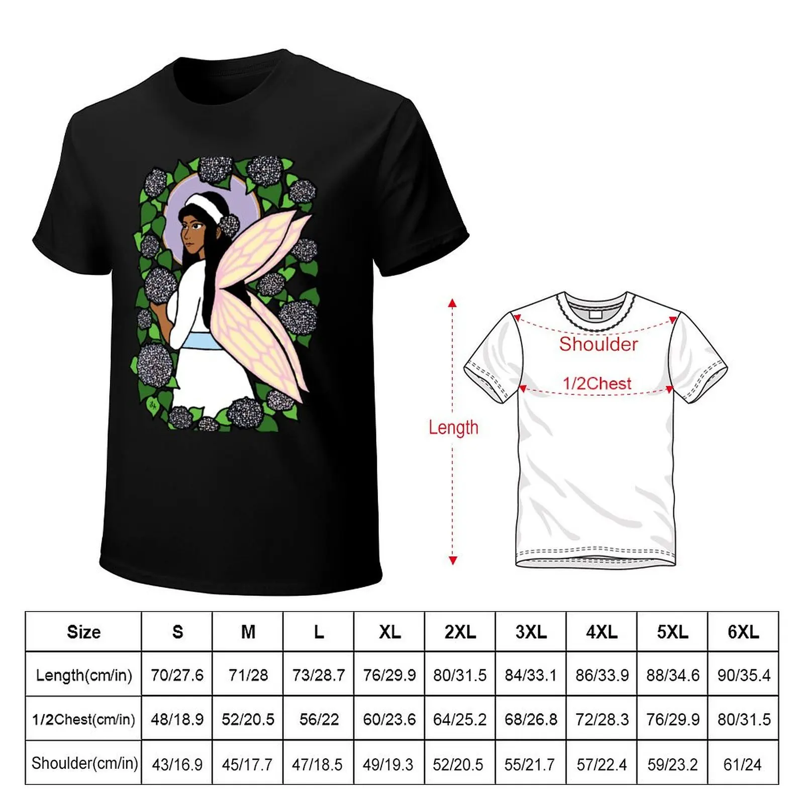 Native American Indigenous Flower Fairy - Hydrangea T-Shirt UV Protection Outdoor Tee Shirt