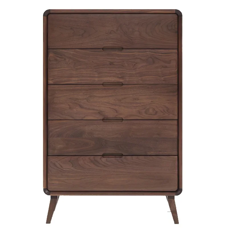

Living room all solid wood walnut Nordic bucket cabinet Japanese storage cabinet three bucket cabinet simple