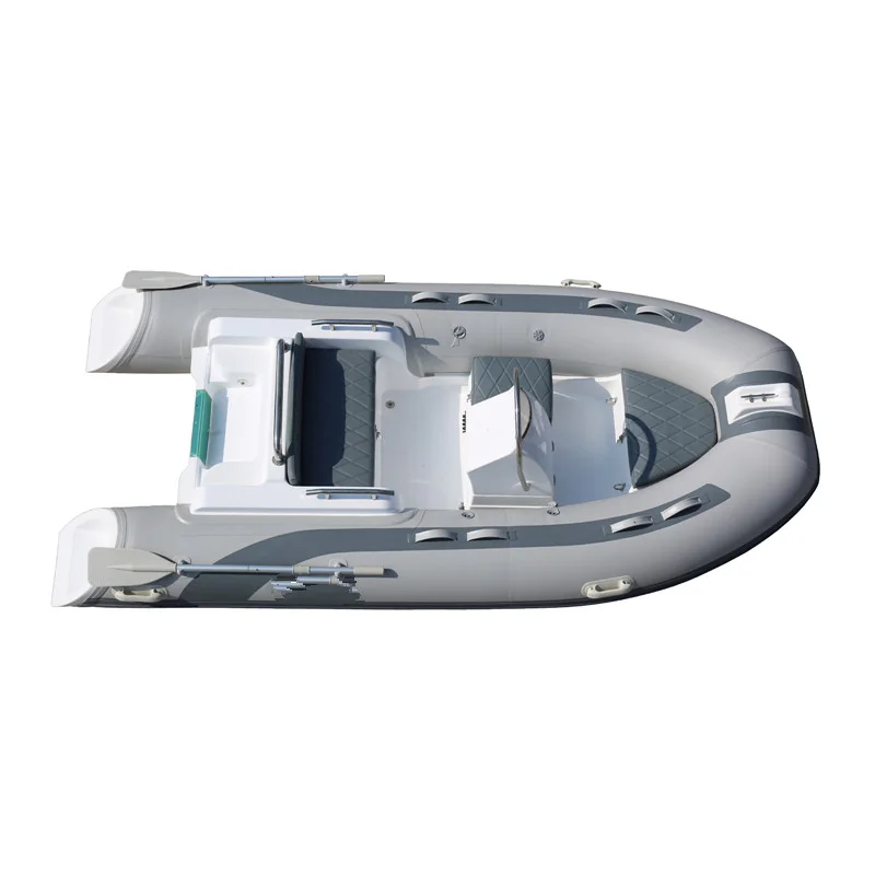قارب الرياضات المائية 12ft 3.6m Rib360 الألياف الزجاجية جامدة بدن Orca Hypalon قارب قابل للنفخ قارب كروزر مع خارجي
