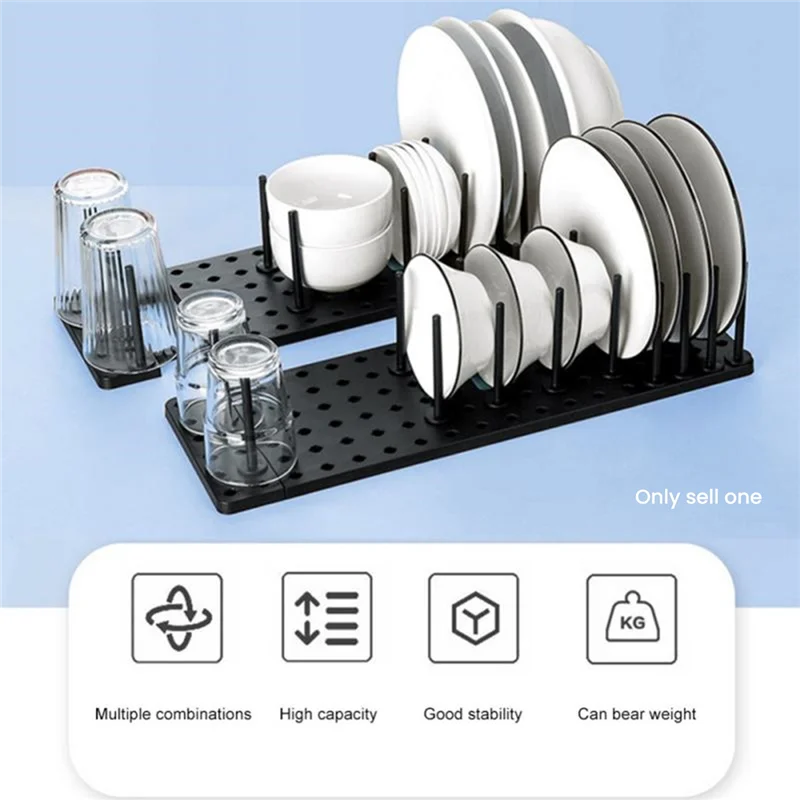 AAAN-support réglable organisateur de cuisine étagère à vaisselle plaque télescopique support de bol étagère de vidange tiroir de rangement accessoires pour la maison