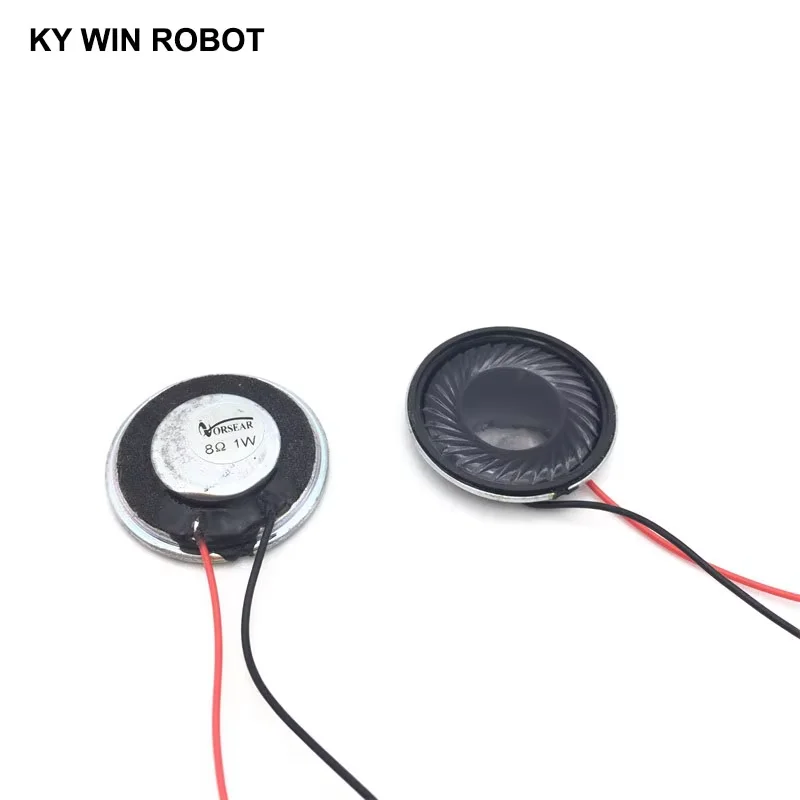 

2pcs/lot New Ultra-thin speaker 8 ohms 1 watt 1W 8R speaker Diameter 28MM 2.8CM thickness 5MM with wire length 13CM