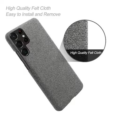 Anti-slip Ultra Thin Fabric Cloth Case for Samsung S23 Ultra Anti-Drop Phone Bag Cover For Galaxy S23 Ultra S22 S21 S20 FE Plus