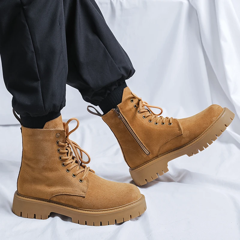 

Casual thick soled men's boots Versatile quality styles for autumn and winter Office Business Outdoor daily warm Trendy shoes