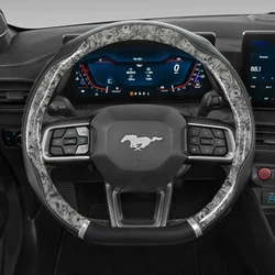 Car Anti-Slip Microfiber Leather Steering wheel Cover for Ford Series Mustang Convertible F150 Steering Wheel Cover Shape O D