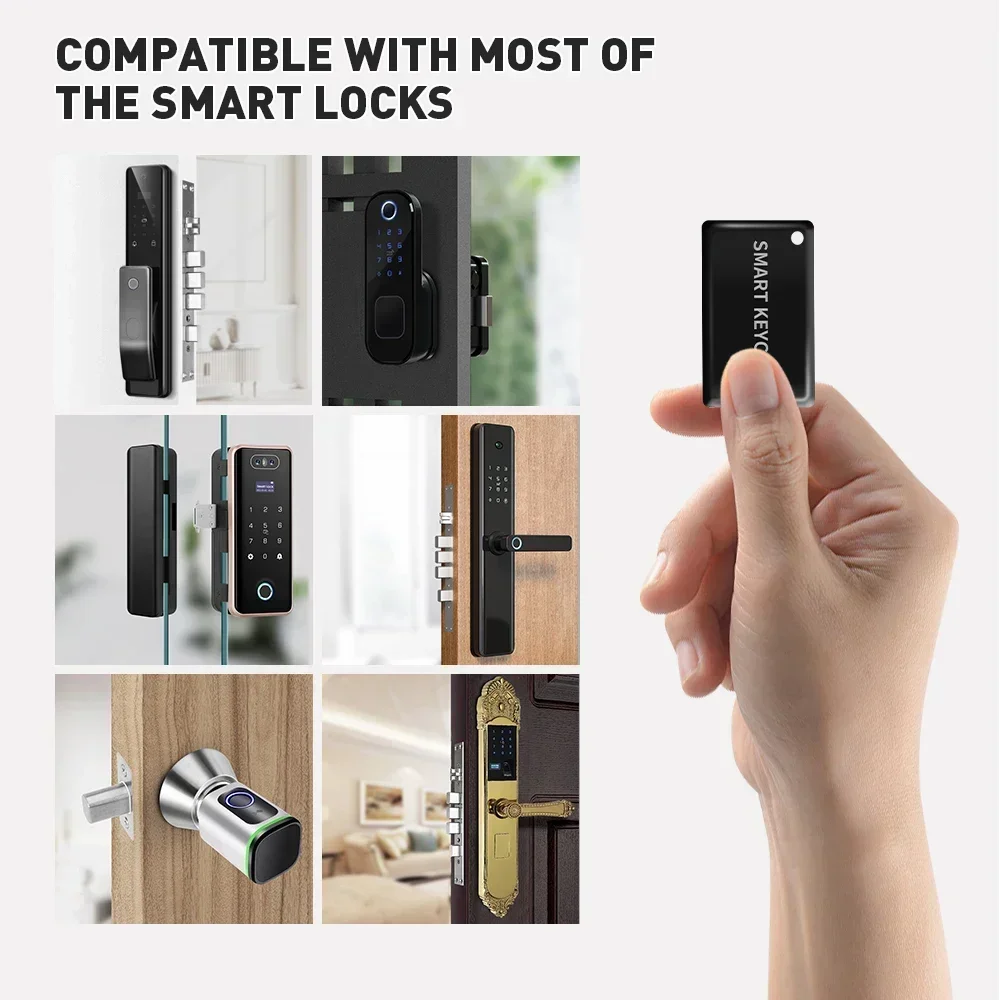 6 Pcs 13.56Mhz IC Card Tuya TTlock BLE Electronic smart Door Lock Card Digital Smart fingerprint locks Unlock Small RFID Card