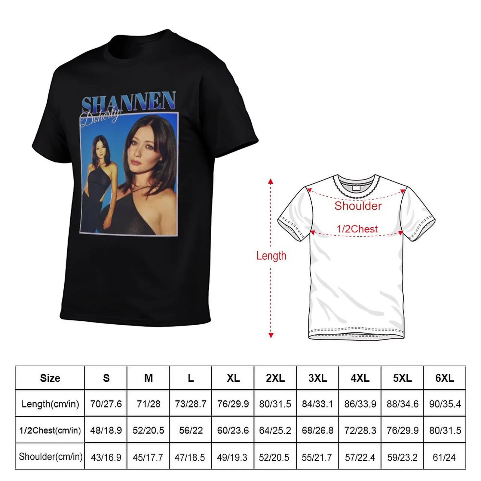 Shannen Doherty Retro Shirt T-Shirt t shirt personalised cotton t shirts high quality funny t shirts dark humor T-Shirt