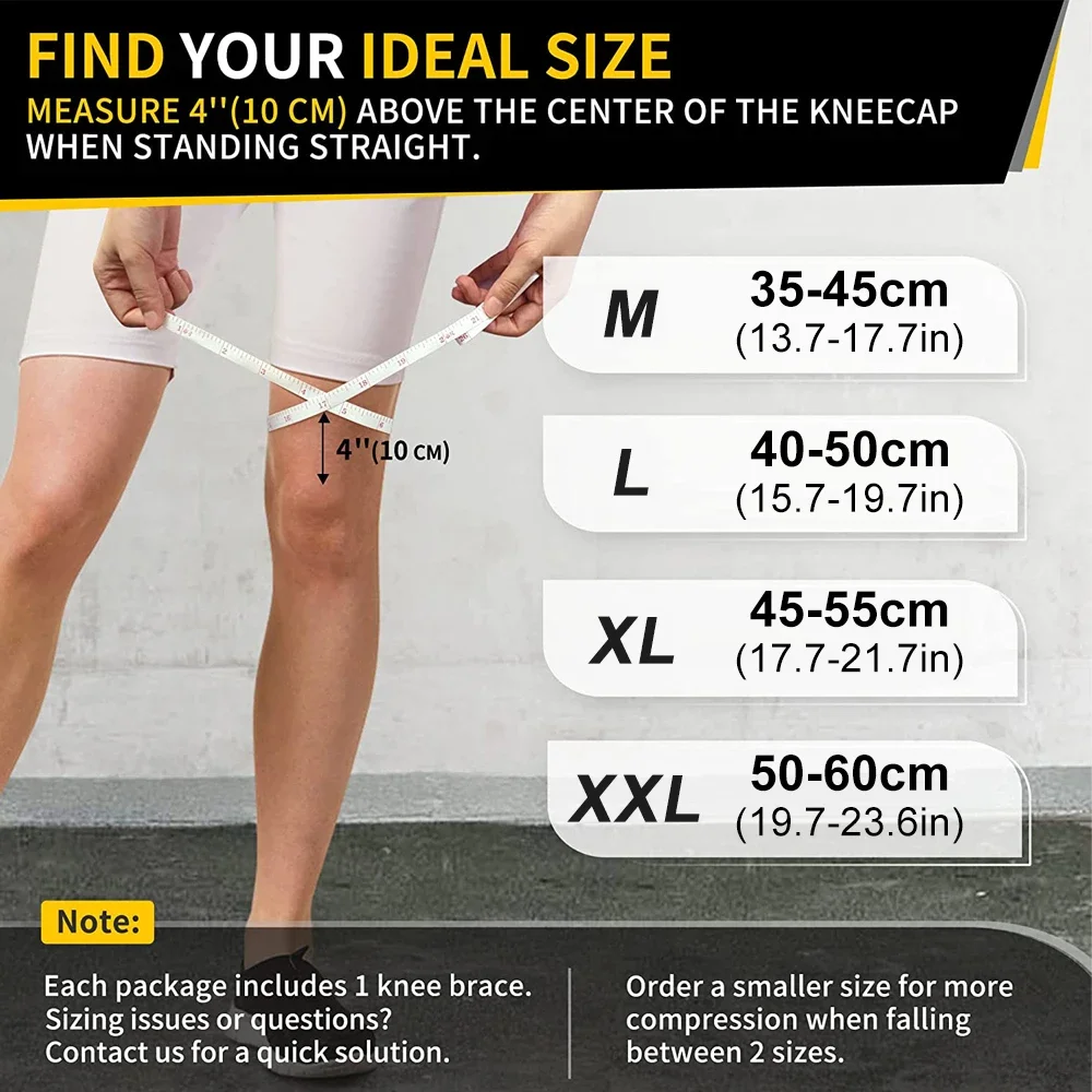 1 Stück verstellbare Kniebandage für Männer und Frauen – Kniestabilisator für Kompression und Schmerzlinderung – ideal bei Arthritis, beim Sport – Detail 4