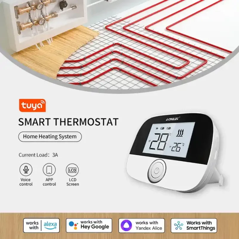 Tuya RF433 Wireless Thermostat Gas Boiler Smart WiFi Remote Temperature Controller Floor Heating Regulator Alice Alexa Google