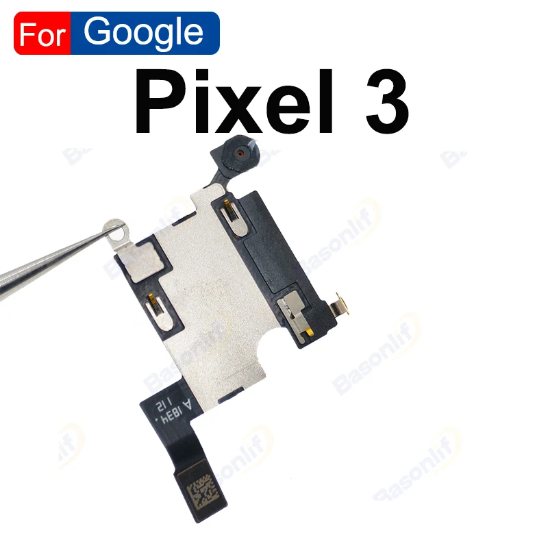 Basonlif SIM Card Slot Reader  For Google Pixel 3 Sim Card Reader Flex Replacement Parts