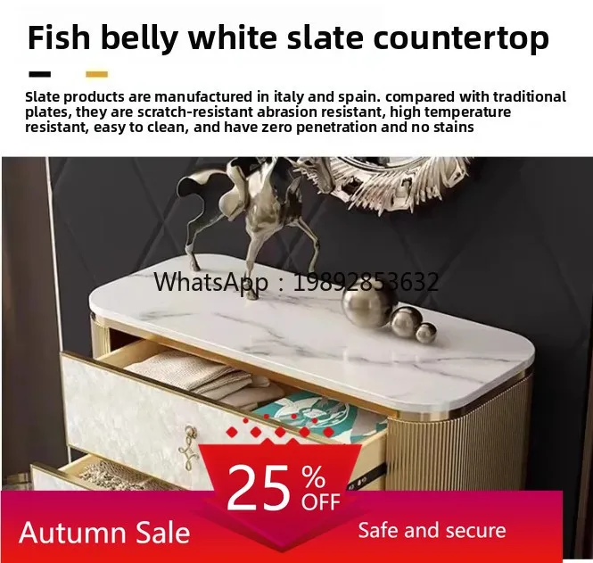 

zz shell light luxury chest of drawers American retro entrance living room chest of drawers bedroom modern