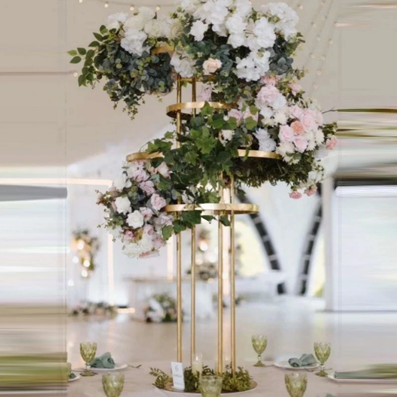 

5pcs 46 inch Wedding Flower Stand Bridal Showers Banquet Table Centerpiece Home Decoration Props Road Lead Table For [arty Event