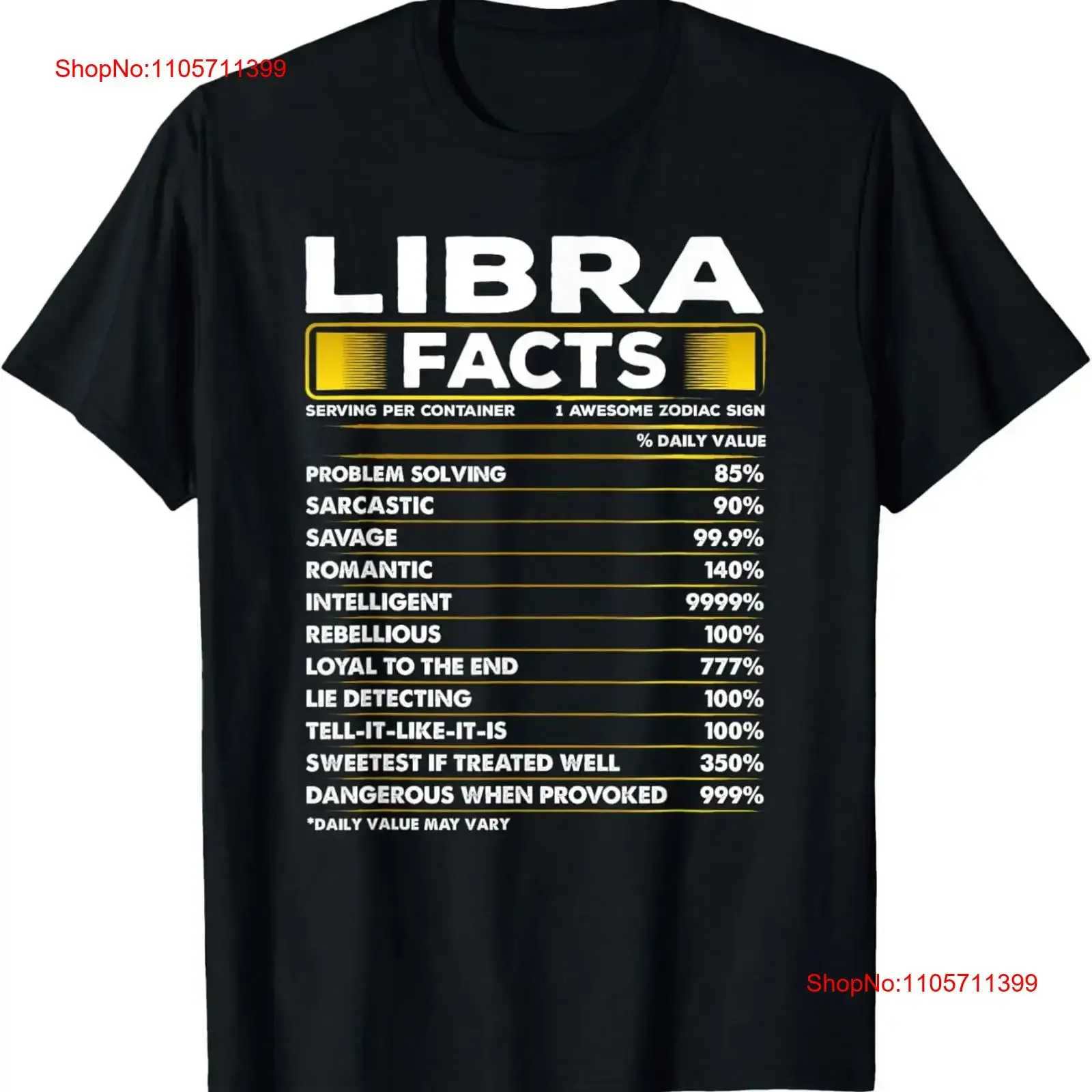 Libra facts novelty horoscope T Shirt long or short sleeves vintage Washed Comfortable Casual graphic Stretched fashion